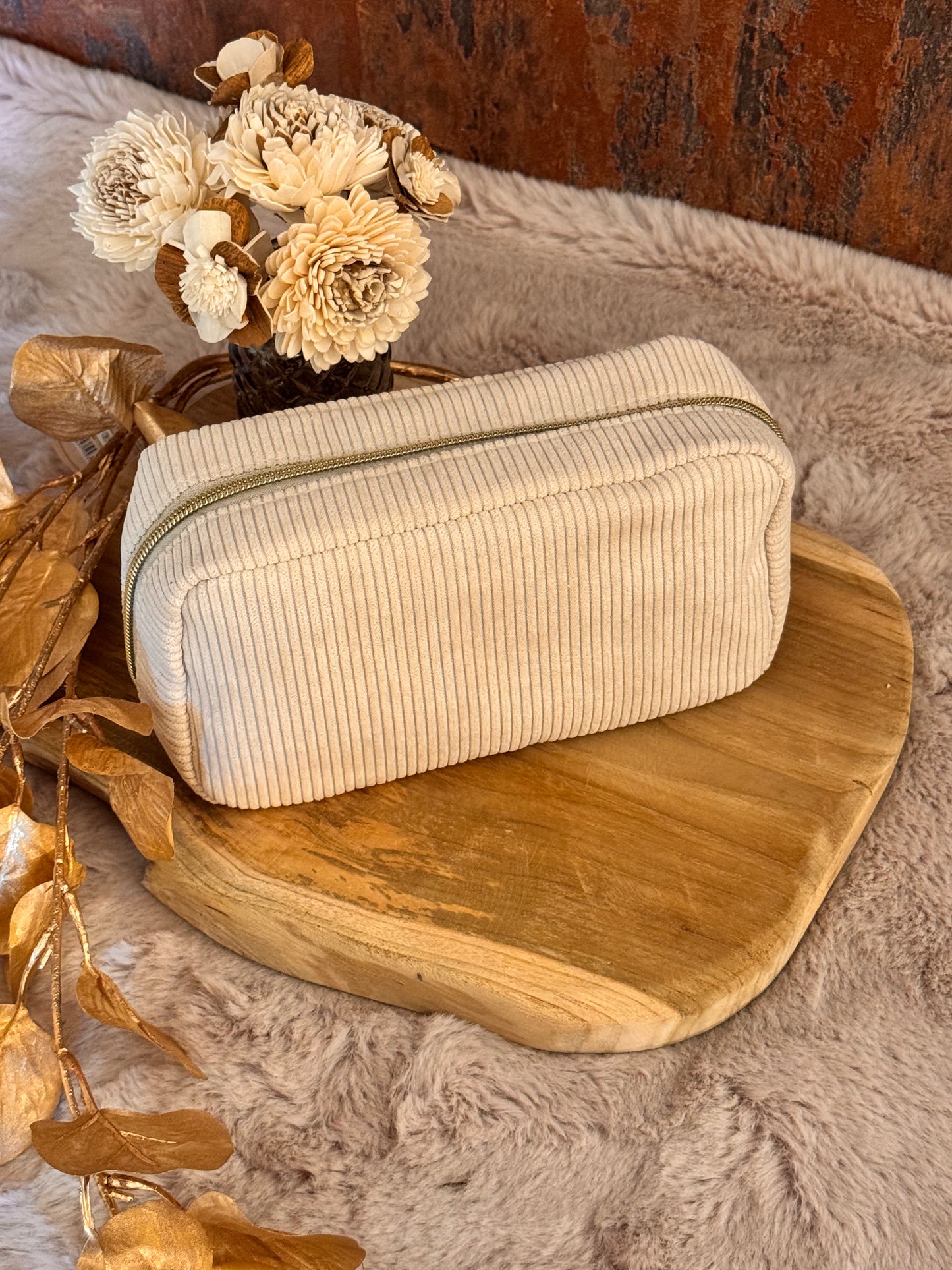 Cord Kosmetiktasche Groß