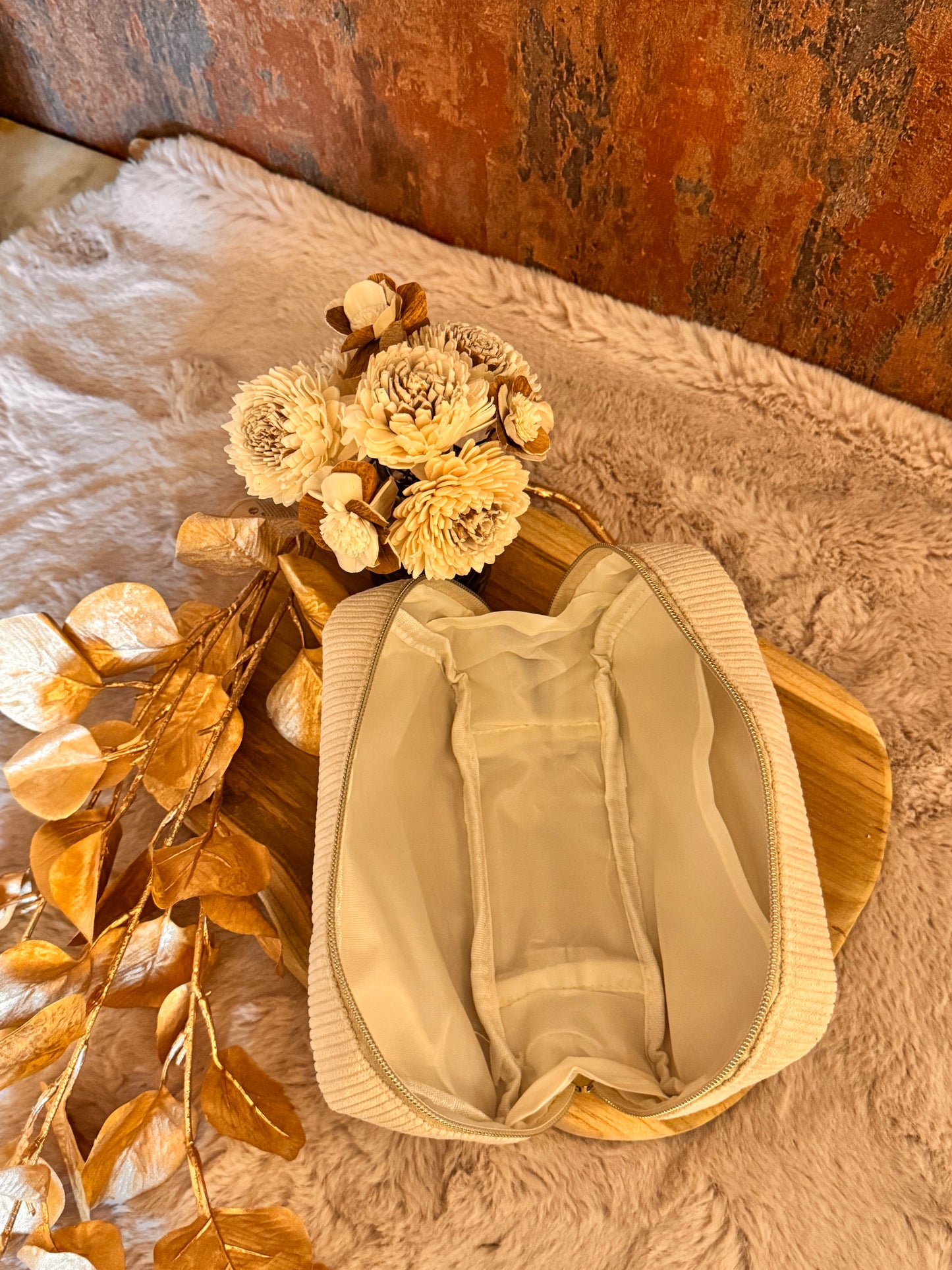 Cord Kosmetiktasche Groß