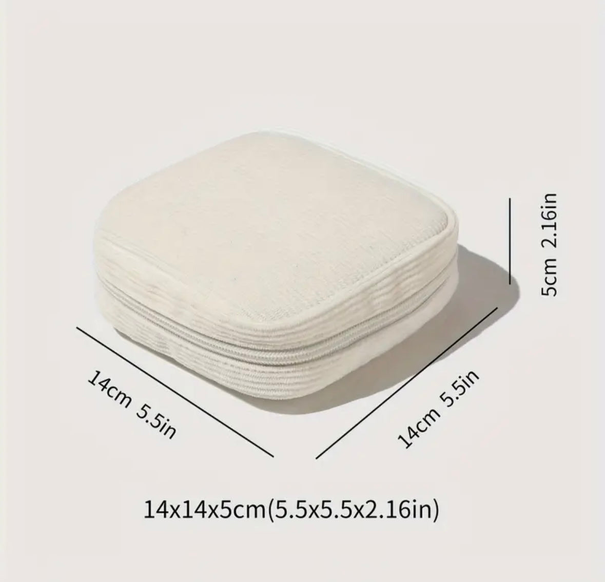 Kosmetiktasche aus Cord klein