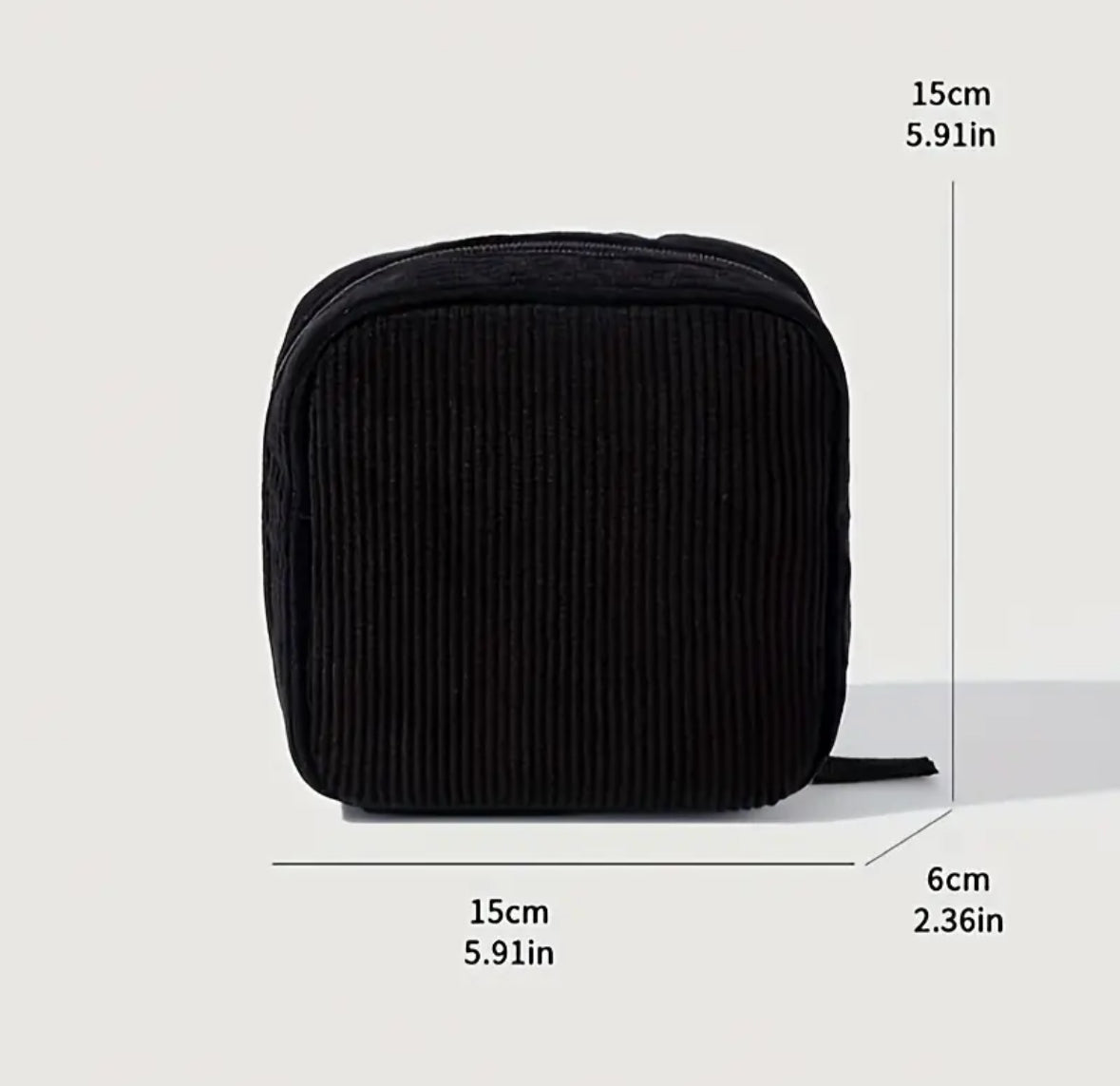 Kosmetiktasche aus Cord klein