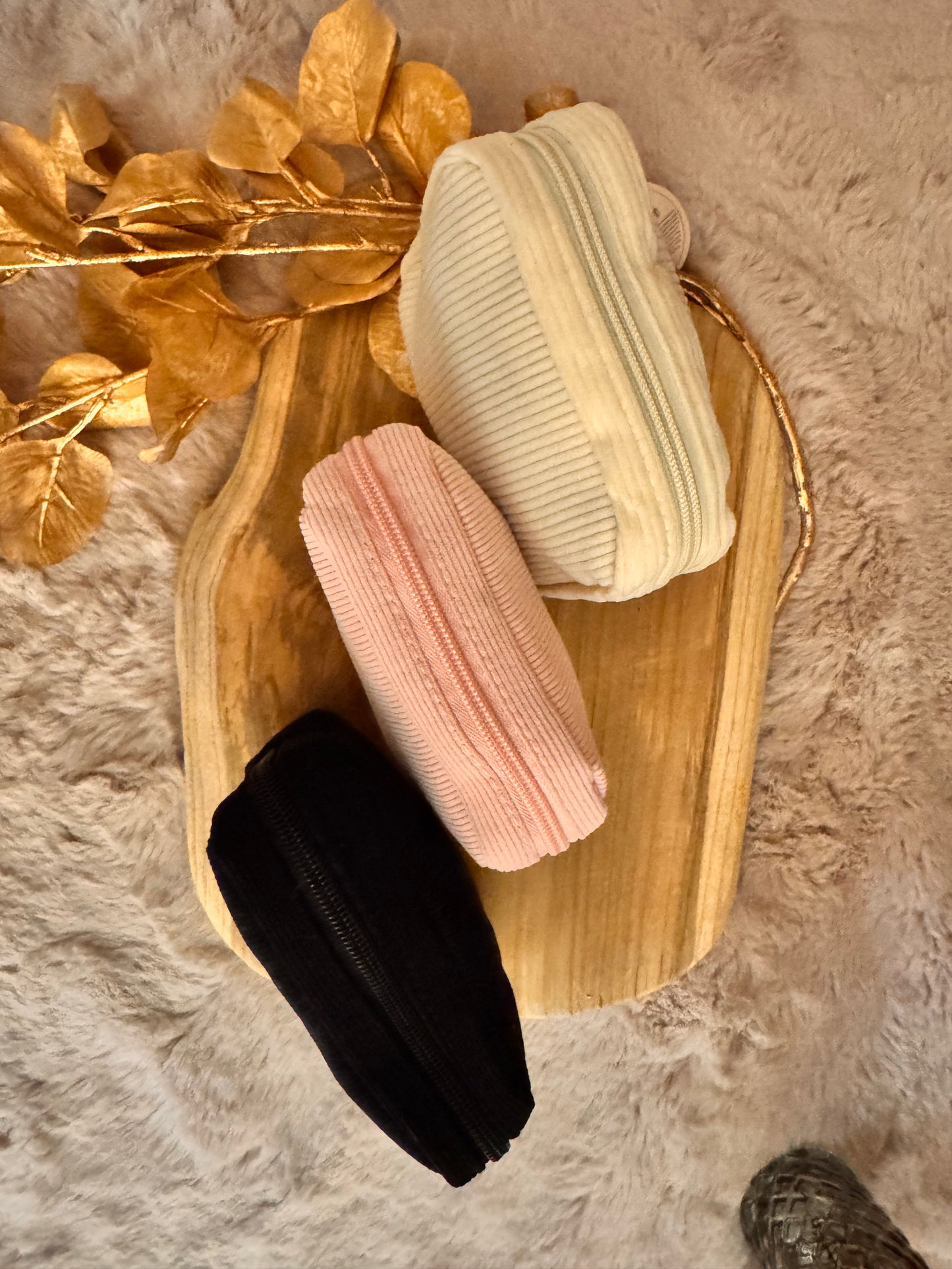 Kosmetiktasche aus Cord klein