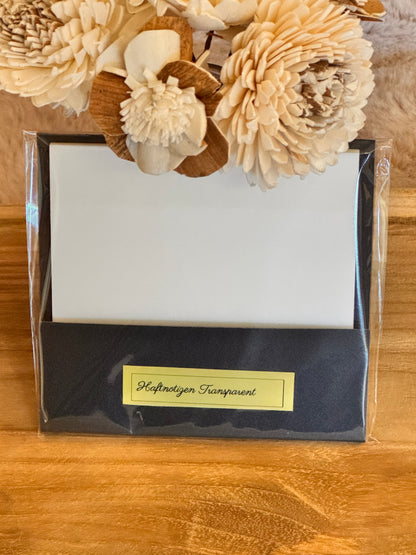 Transparente Haftnotizblöcke