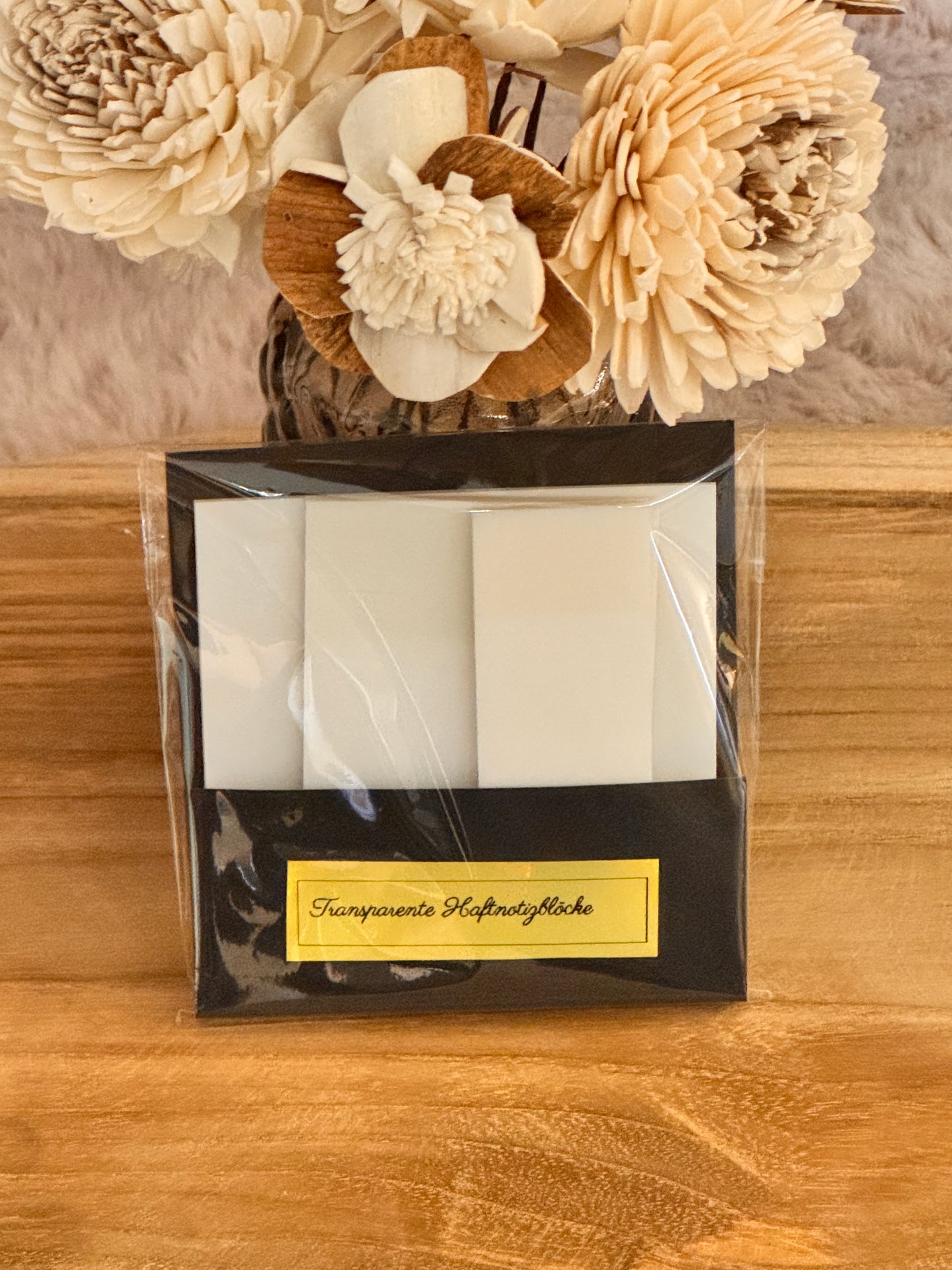 Transparente Haftnotizblöcke