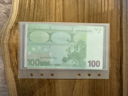 5€ oder 10€Challenge A6 im matten Umschlag inklusive Klebepunkte