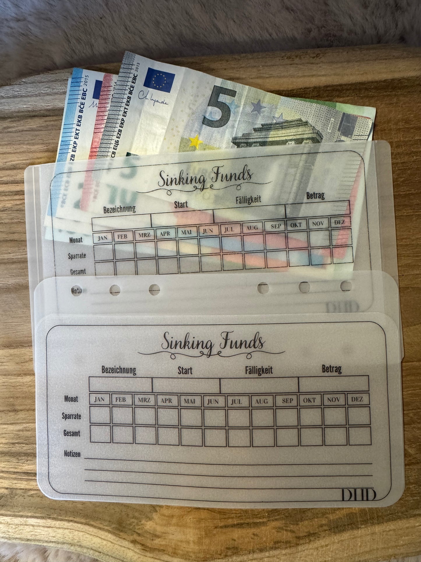 Sinking Funds Tracker Matt zum Abheften 2 Varianten